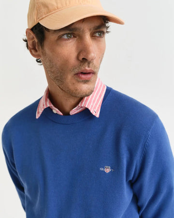 Πουλόβερ Βαμβακερό Με Λαιμόκοψη GANT